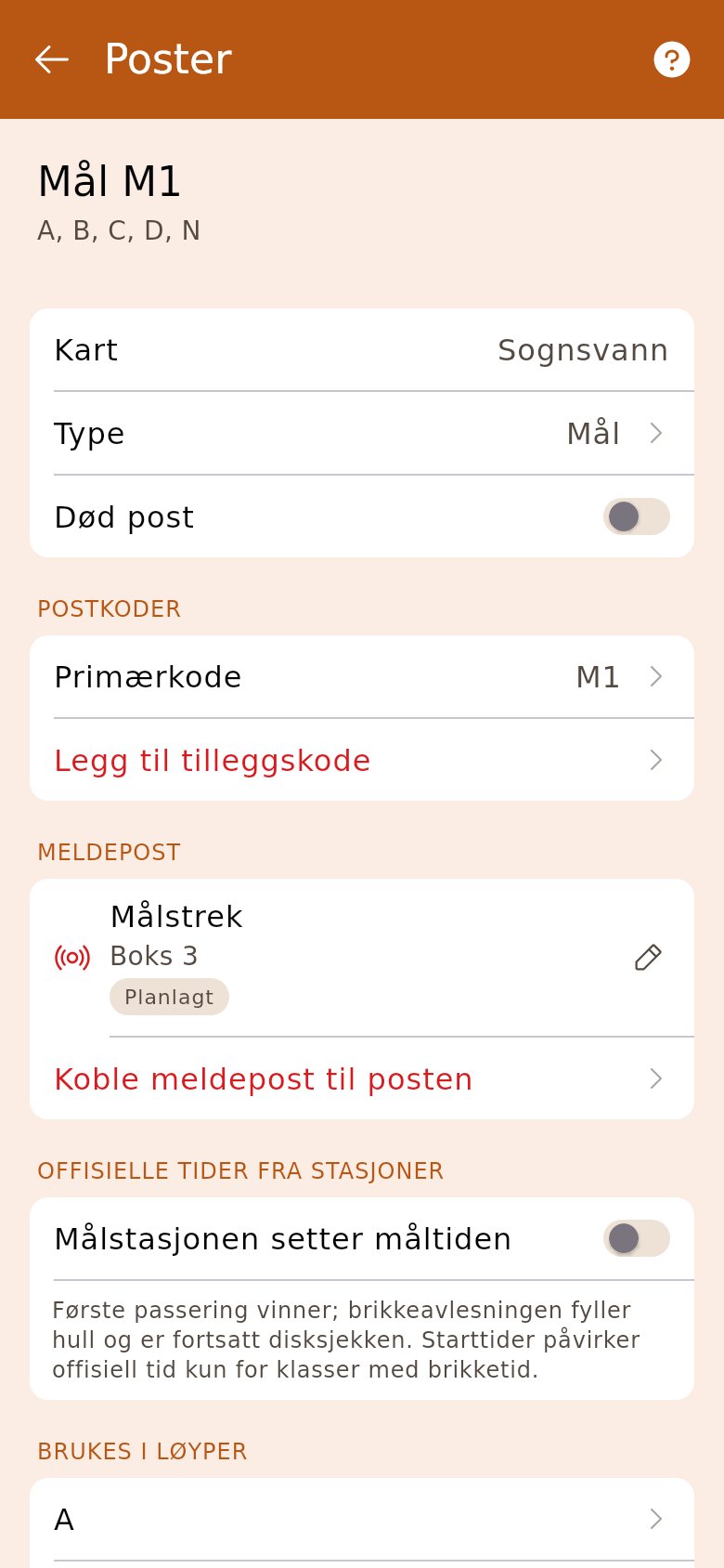 Målposten med livestasjonen