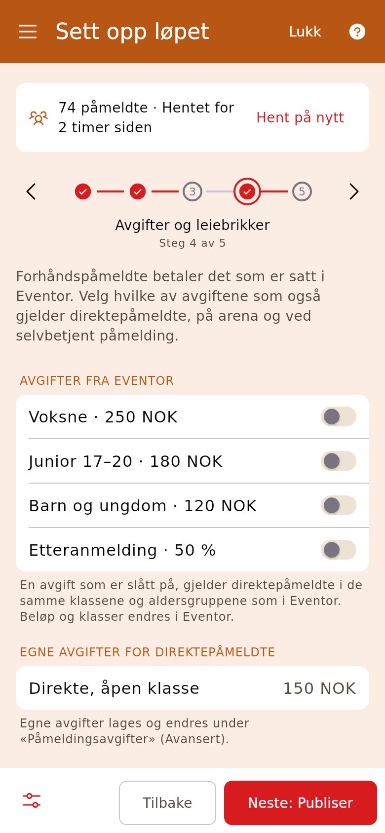 Avgifter og leiebrikker