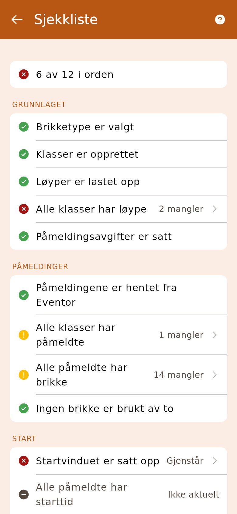 Sjekklista