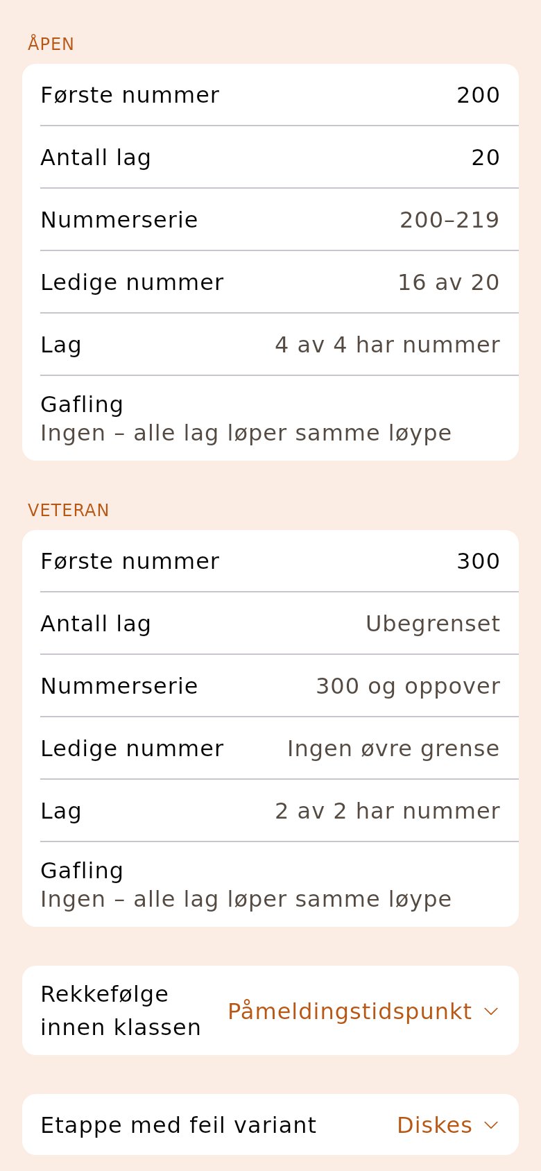 Åpen tar imot 20 lag fra 200, Veteran har ingen grense