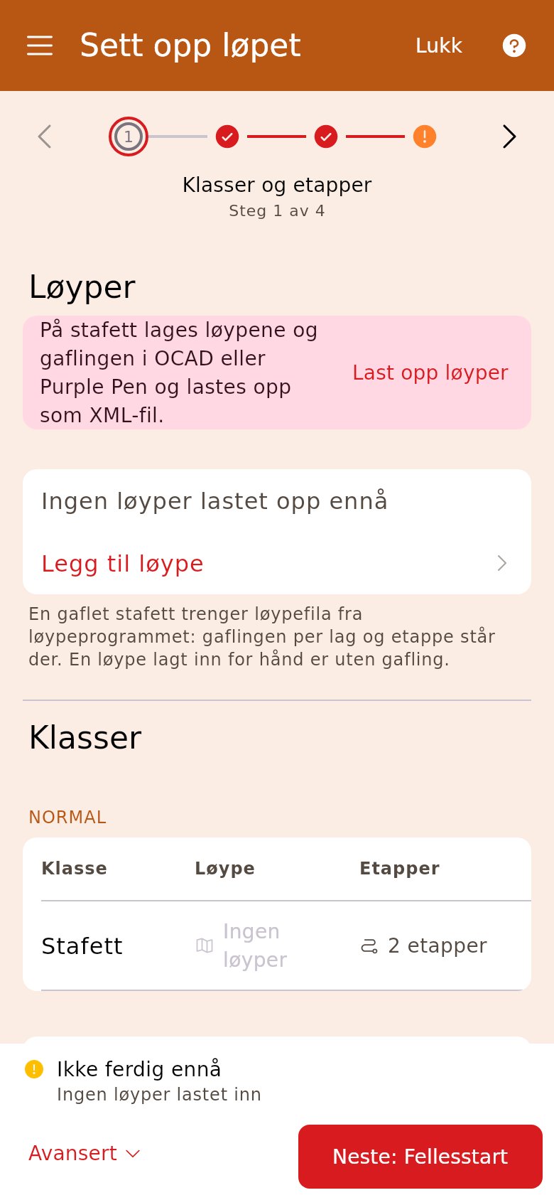 Stafett uten løypefil: varselet over løypene