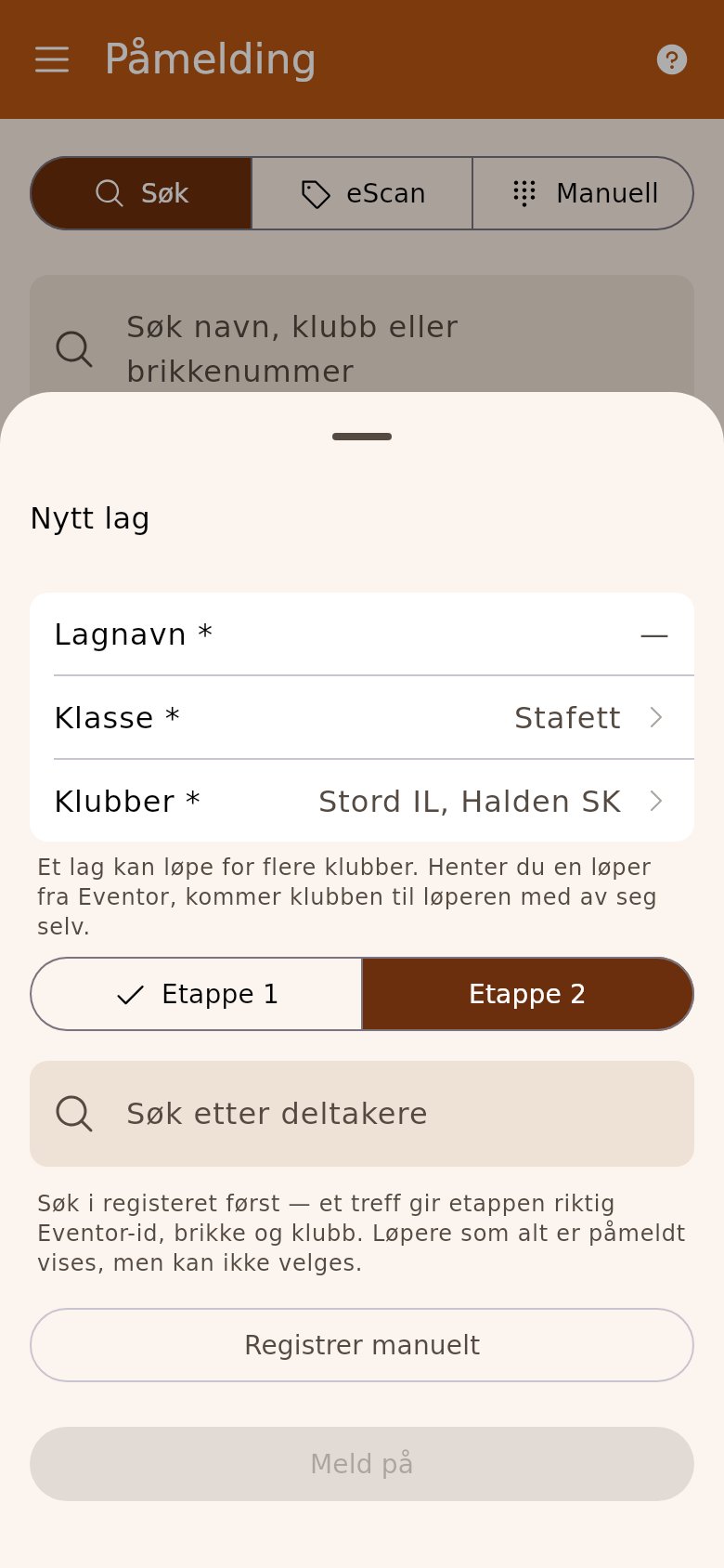Nytt lag med to klubber; etappe 2 står på personsøket