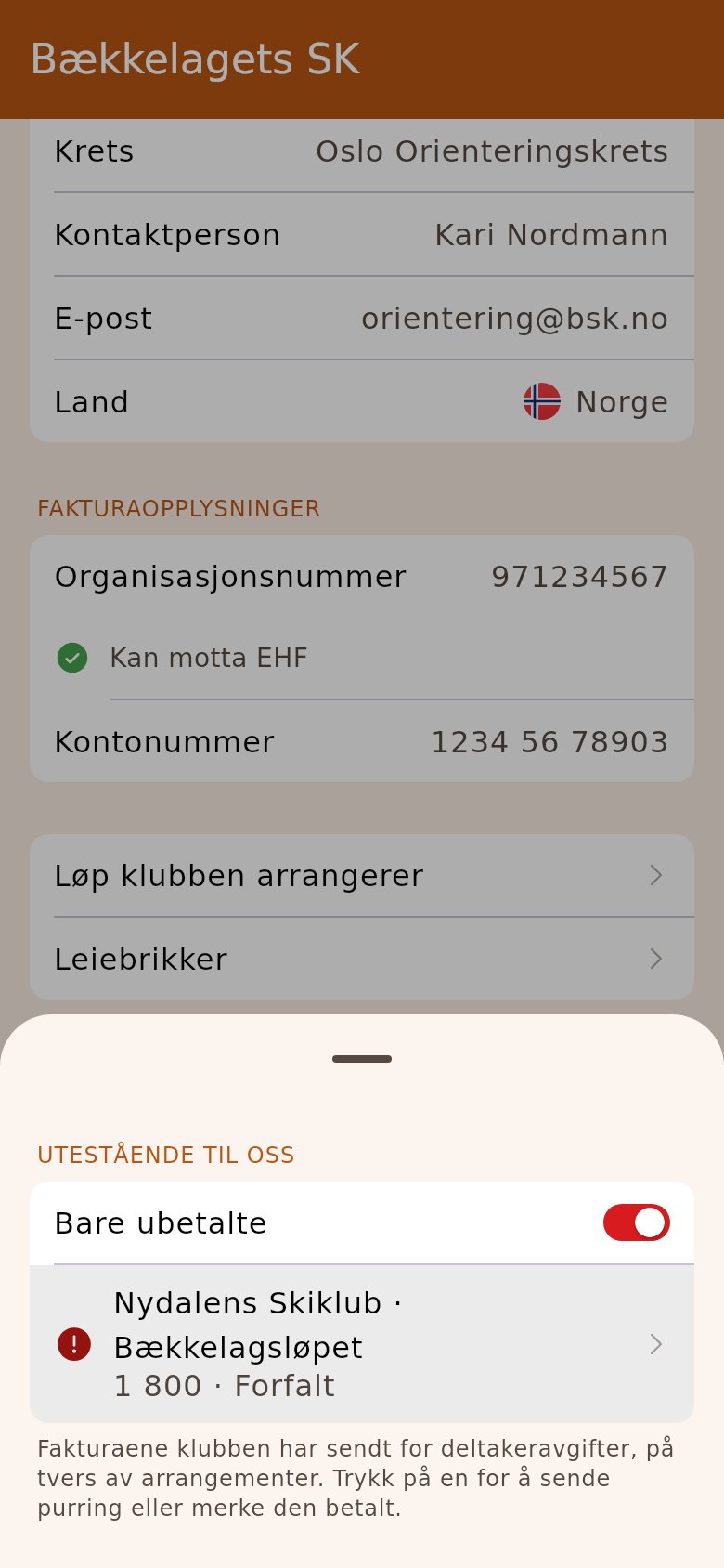 Lista bak «Utestående til oss»
