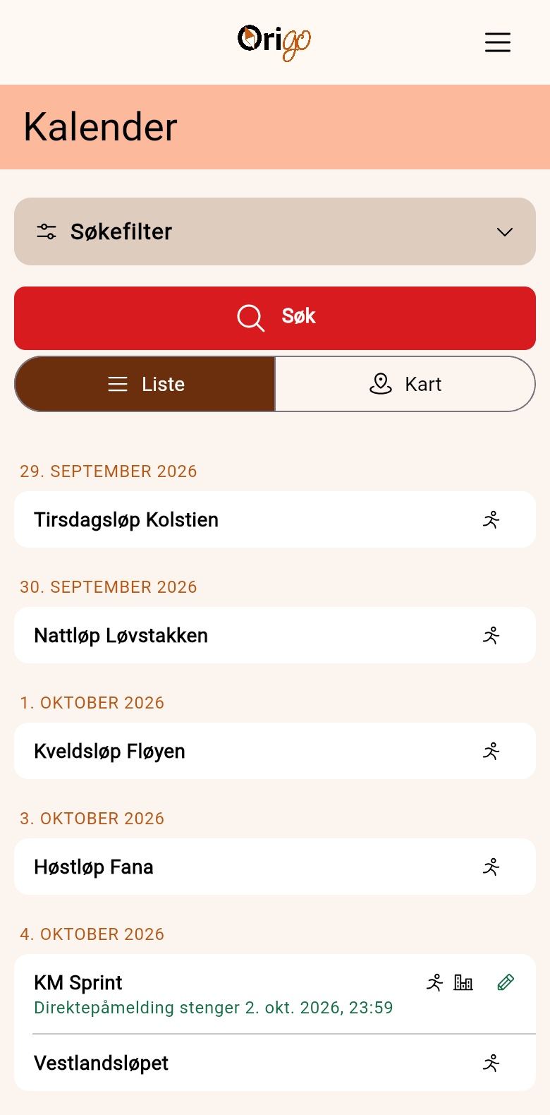 Kalenderen med KM Sprint