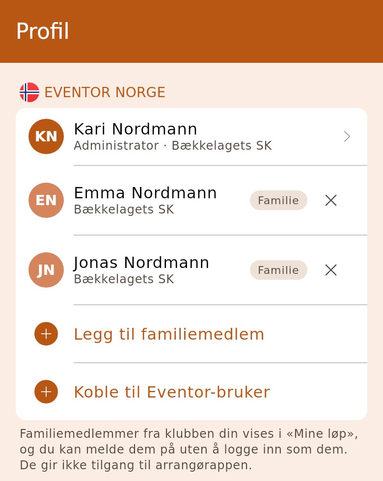 Profilsida med to familiemedlemmer